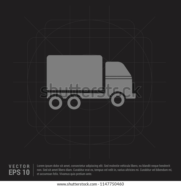Truck\
icon - Black Creative Background - Free vector\
icon