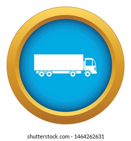 Truck icon blue vector isolated on white background for any design