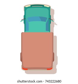 Truck icon. Cartoon illustration of truck vector icon for web