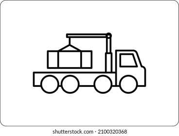 Truck icon collection isolated vector black transportation sign delivery express diferent charges illustration high quality shipping pickup car 