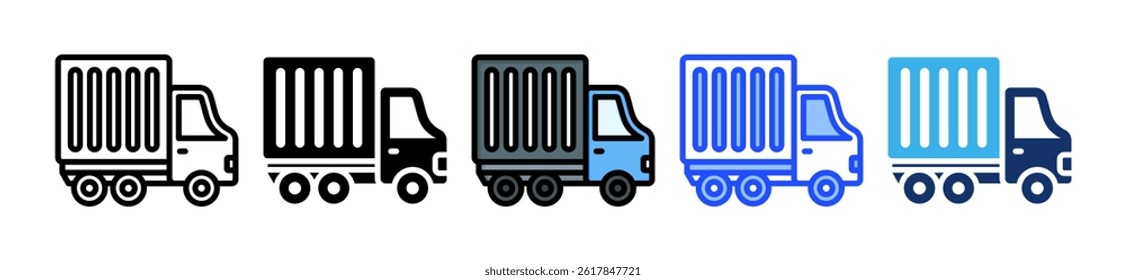Truck Icon Collection With Multiple Styles