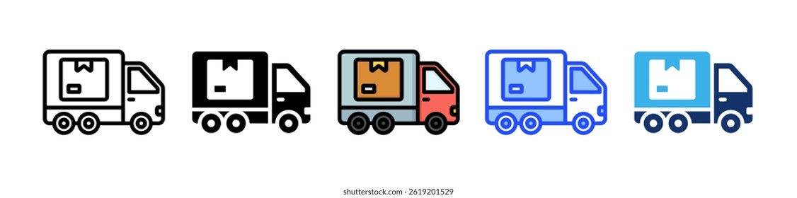 Truck Icon Collection With Multiple Styles