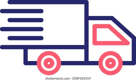 Truck Icon Color Vector Illustration