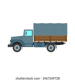 Truck icon. Colored silhouette. Side view. Vector simple flat graphic illustration. The isolated object on a white background. Isolate.