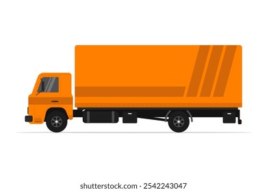 Truck icon. Colored silhouette. Side view. Vector simple flat graphic illustration. Isolated object on white background. Isolate.
