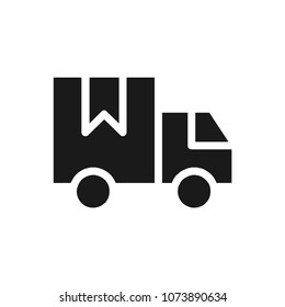 Truck icon concept. Available in vector. Glyph style.
