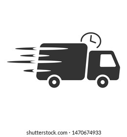 
Truck icon, delivery car, quick pickup, vector image