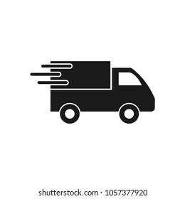 Truck icon. Delivery icon. Fast shipping delivery truck flat icon for apps and web.