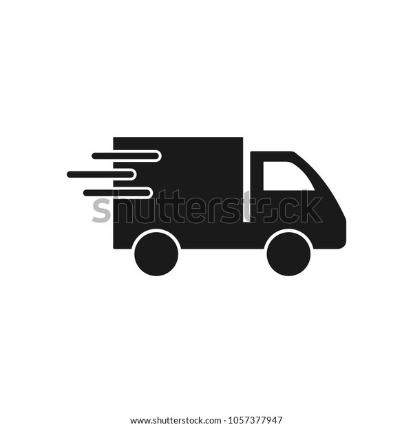 Truck icon. Delivery icon. Fast shipping\
delivery truck flat icon for apps and\
web.