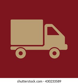 The truck icon. Delivery and shipping symbol. Flat Vector illustration