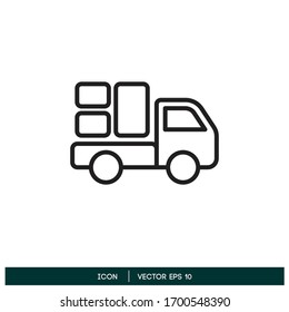 truck icon delivery symbol design element logo template vector eps 10