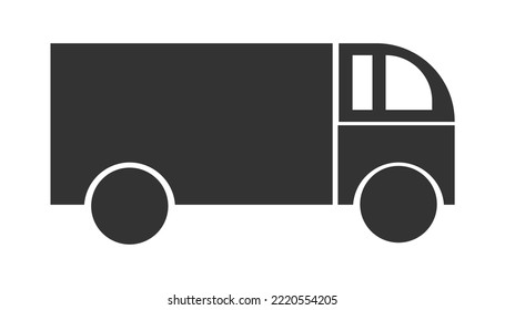 Truck icon. Delivery symbol. Flat vector illustration.