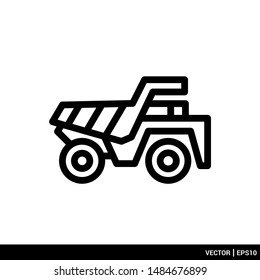 Truck icon. Delivery icon. Transportation icon. Vector illustration logo template. EPS 10