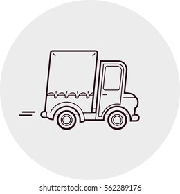 Truck icon. Delivery van vector