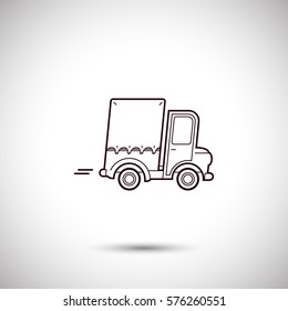 Truck icon. Delivery van vector