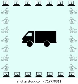 Truck icon, delivery vector illustration