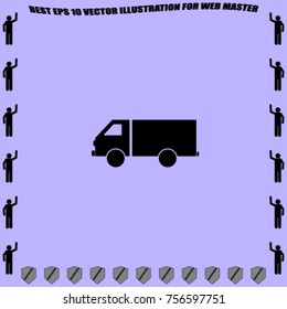 Truck icon, delivery vector illustration