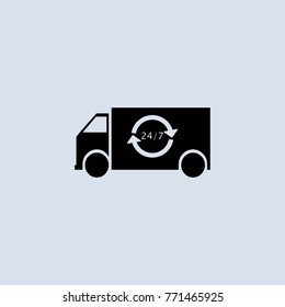 Truck icon, delivery vector illustration