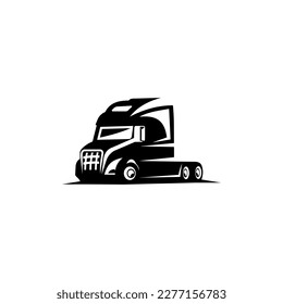 Truck icon design template. Trucksymbol logotype. A truck line art silhouette.
