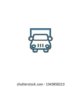Truck icon design. Transportation icon vector illustration