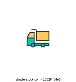 Truck icon design. Transportation icon vector illustration