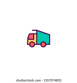 Truck icon design. Transportation icon vector illustration