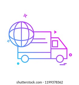 Truck icon design vector