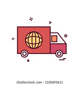 Truck icon design vector