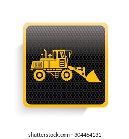 Truck icon design,yellow version,clean vector