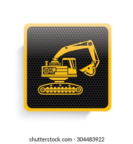 Truck icon design,yellow version,clean vector