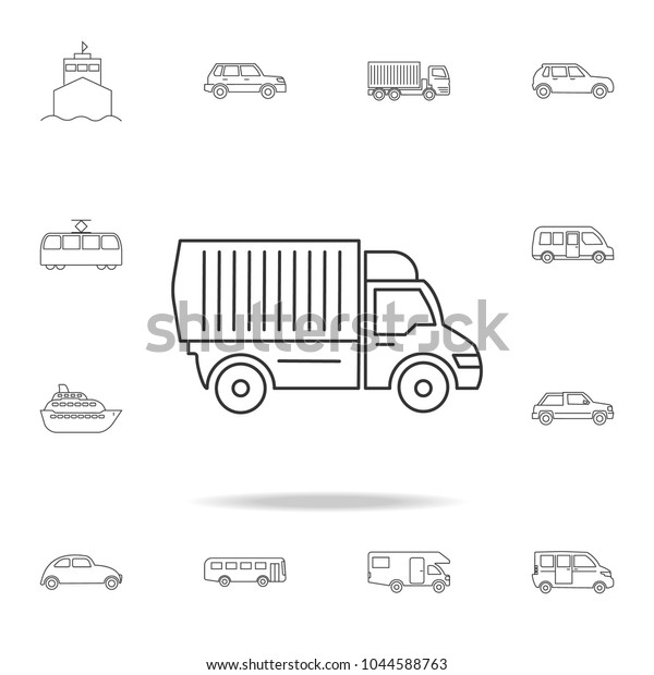 Truck icon.
Detailed set of transport outline icons. Premium quality graphic
design icon. One of the collection icons for websites, web design,
mobile app on white
background