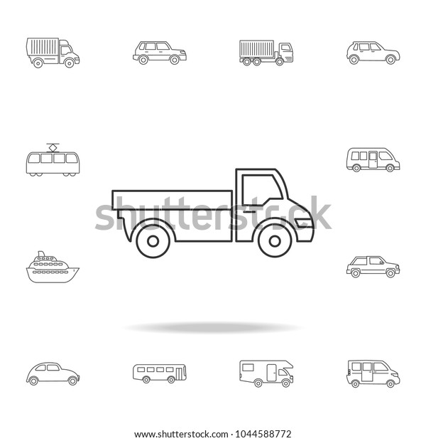 Truck icon.\
Detailed set of transport outline icons. Premium quality graphic\
design icon. One of the collection icons for websites, web design,\
mobile app on white\
background