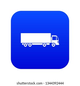 Truck icon digital blue for any design isolated on white vector illustration