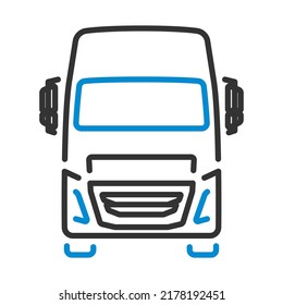 Truck Icon. Editable Bold Outline With Color Fill Design. Vector Illustration.