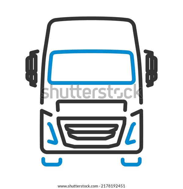 Truck Icon. Editable Bold Outline With
Color Fill Design. Vector
Illustration.