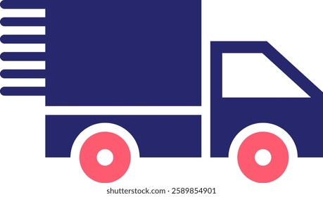 Truck Icon Fill Vector Illustration