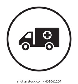 Truck  icon. Flat design.