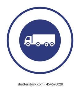 Truck  icon. Flat design. 
