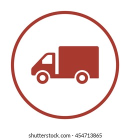 Truck  icon. Flat design.