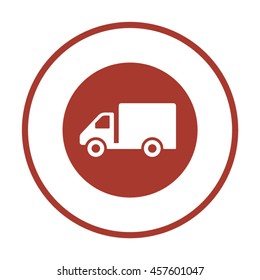 Truck  icon. Flat design.