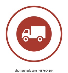 Truck  icon. Flat design.