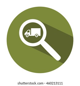 Truck  icon .Flat design.