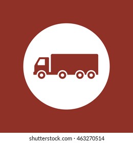 Truck  icon. Flat design. 