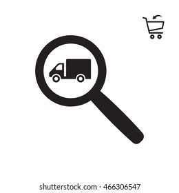 Truck  icon .Flat design.