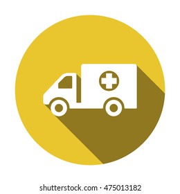 Truck  icon. Flat design.