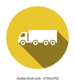 Truck  icon. Flat design.