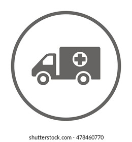 Truck  icon. Flat design.