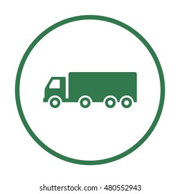 Truck  icon. Flat design.