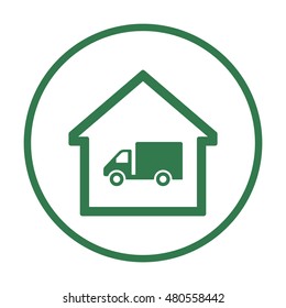 Truck  icon. Flat design.