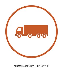 Truck  icon. Flat design.